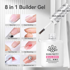 Born Pretty clear builder gel texture close-up demonstrating smooth self-leveling benefit