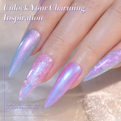 Born Pretty close-up of shell mica texture revealing fine shimmer for reflective finish benefit