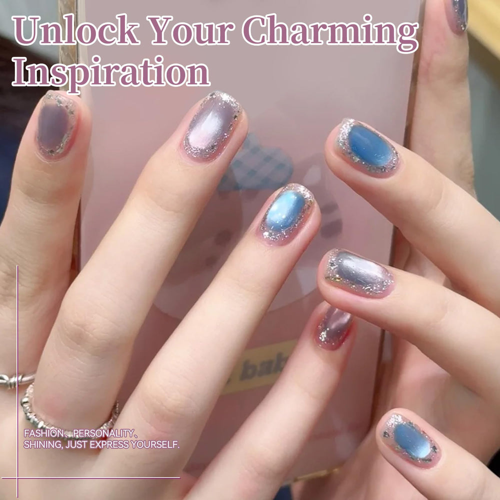 Born Pretty color swatch strip displaying six jelly-pastel shades for design planning