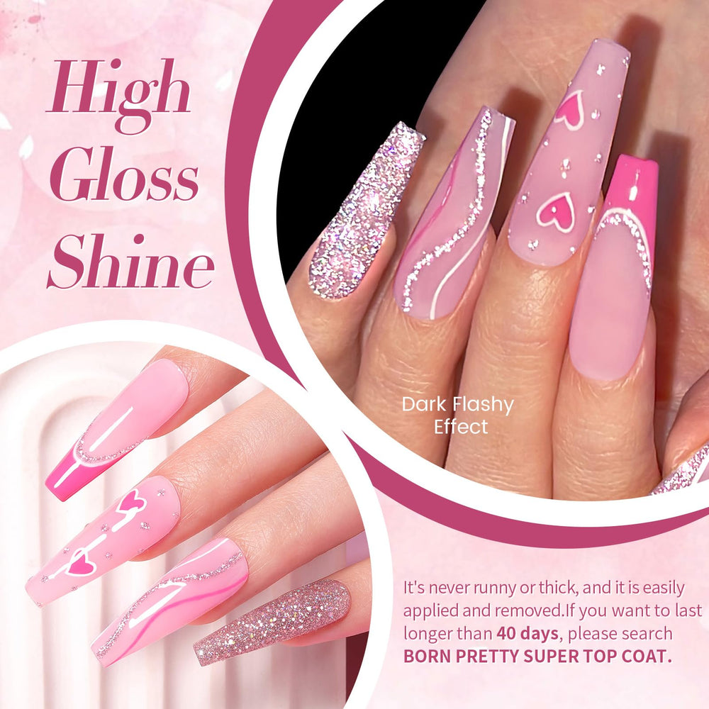 Born Pretty flash reflective effect showing disco sparkle and benefit of camera-ready shine