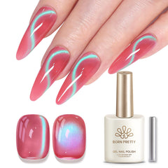 Born Pretty bottle front view showing fruit pink green shade and easy DIY benefit