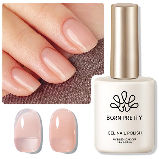 Born Pretty front bottle view showing nude gel polish and glossy finish
