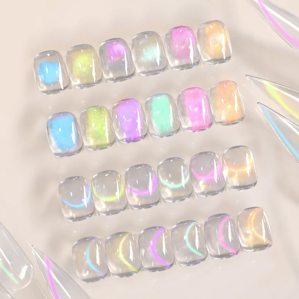 Born Pretty front packaging showing six magnetic gel bottles and benefits