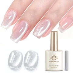 Born Pretty front packaging showing 15ml silver magnetic gel and polished look benefit