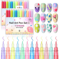 born pretty front packaging showing all 12 neon pens and variety benefit