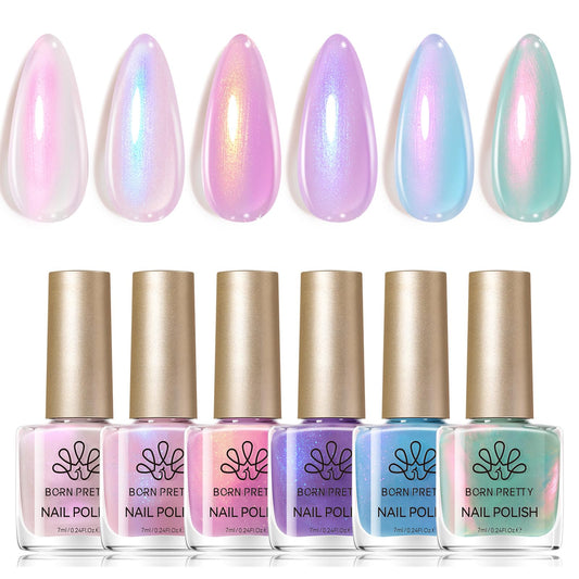 Born Pretty front packaging showing the six-color pearl set and easy gifting