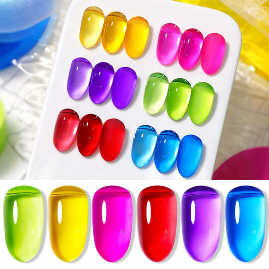 Born Pretty front packaging showing six neon jelly bottles and vivid colors