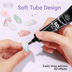 Born Pretty gel applied on nail tip close-up for molding shapes and easy control