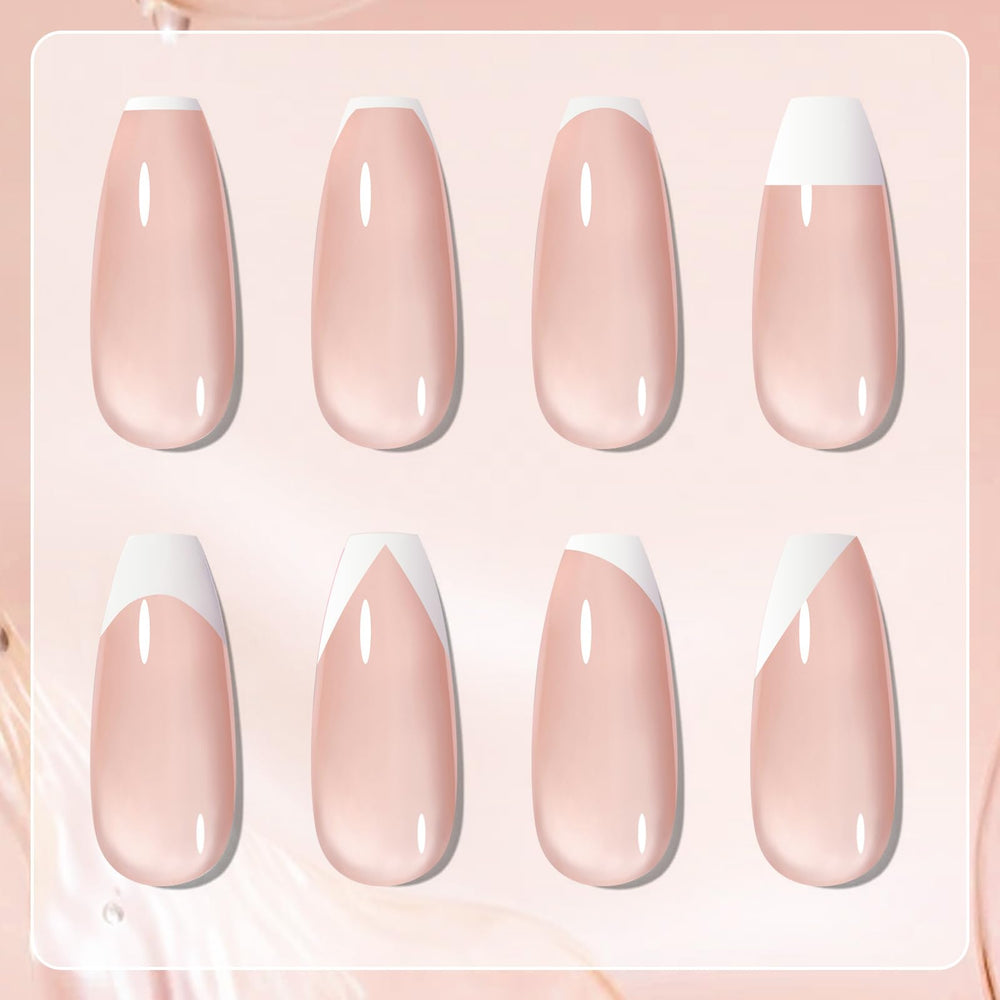 Born Pretty jelly nude and white gel polish bottles showing color contrast