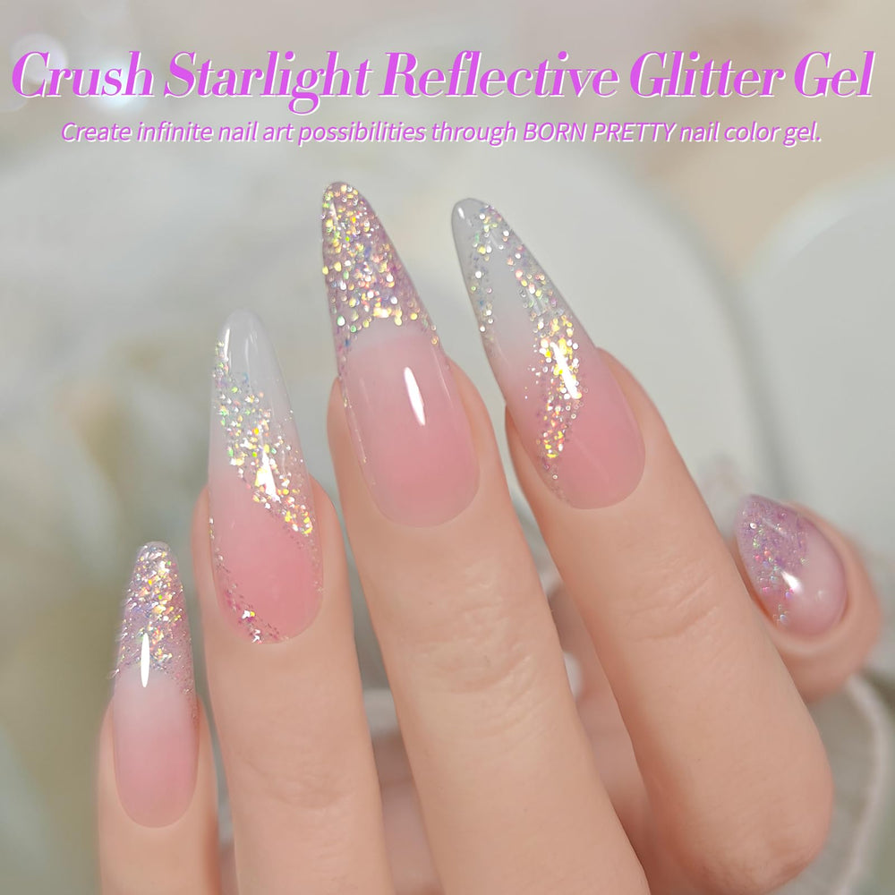 Born Pretty macro shot of glitter texture revealing multi-dimensional sparkle benefits
