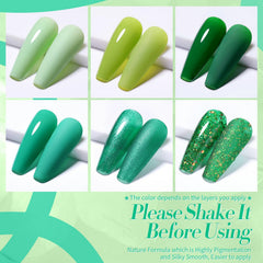 Born Pretty on-hand St. Patrick's Day manicure showcasing festive look