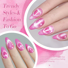 Born Pretty magnet held over nail in-use creating precise cat-eye pattern benefit