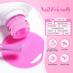 Born Pretty polish applied during salon manicure showing curing process and benefit: professional result