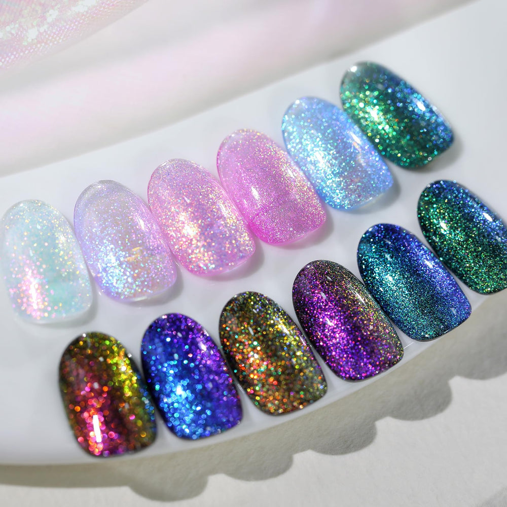 Born Pretty swatches showing six chameleon shades and color-shift benefit