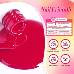 Born Pretty product label close-up showing usage and safer lower-odor benefit