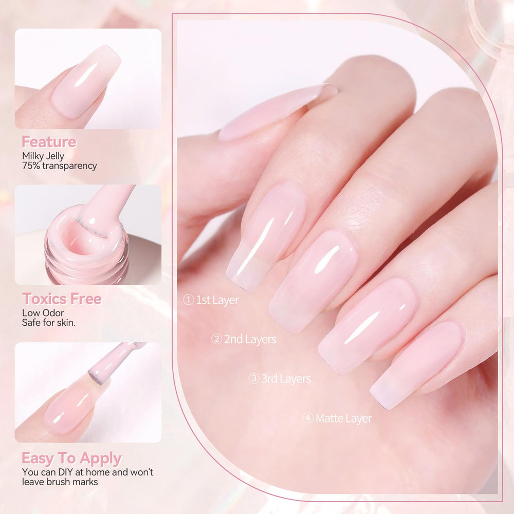 Born Pretty layered comparison showing 1–3 coats effect and customizable opacity benefit