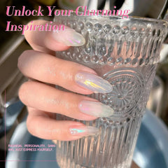 Born Pretty lifestyle beach manicure showcasing summer-ready shimmer
