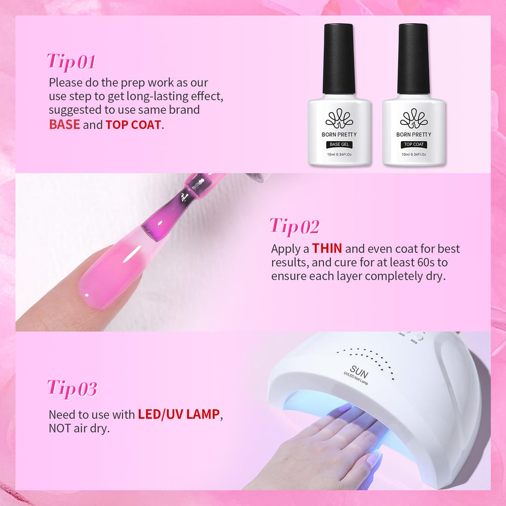 Born Pretty lifestyle flatlay with all six bottles and tools showing kit versatility and benefit: gift-ready