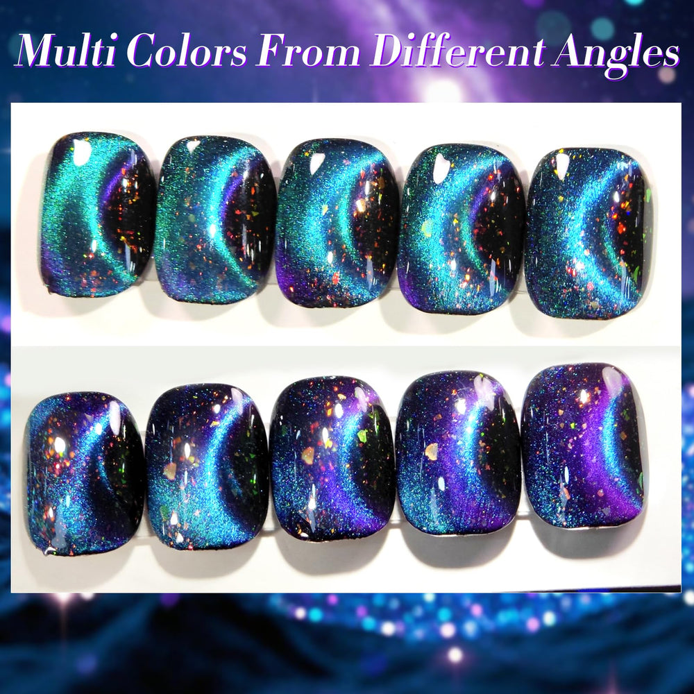 BORN PRETTY model hands with finished manicure showing wearable holographic nail art