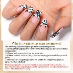 Born Pretty lifestyle manicure scene showcasing stamped nails and polished finish