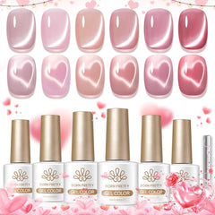 Born Pretty lifestyle image of a Valentine's manicure setting showing romantic finished look benefit