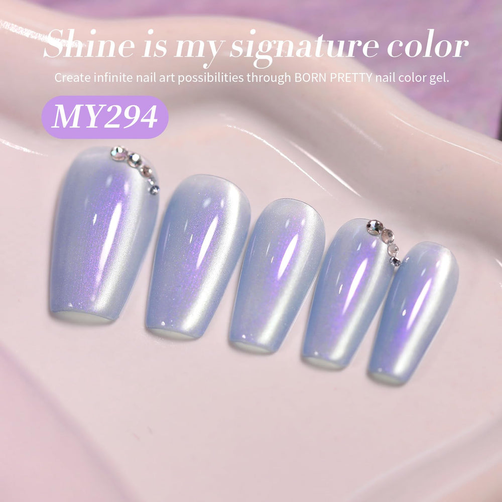 Born Pretty magnet effect demo on nail producing cat-eye stripe for striking nail art
