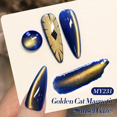 Born Pretty magnet held over nail creating cat-eye streak benefit: dramatic light shift