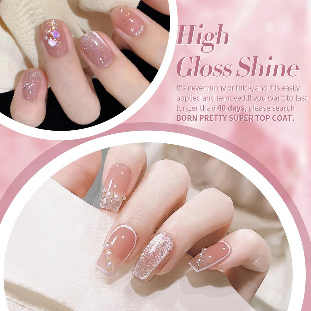 Born Pretty nail demonstrating cat-eye magnet effect producing crisp shimmer line
