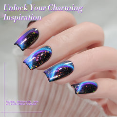 BORN PRETTY magnet held above uncured gel forming a cat-eye pattern for precise design