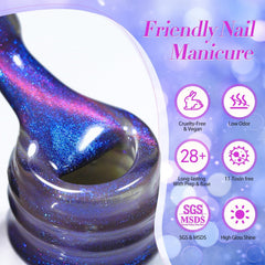 BORN PRETTY magnet held above wet polish creating cat-eye stripe