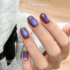 Born Pretty magnet held above wet gel forming cat-eye stripe for precise patterns