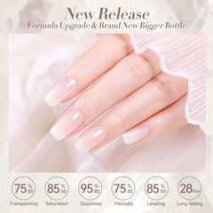 Born Pretty manicure in use on hands showing natural refined look