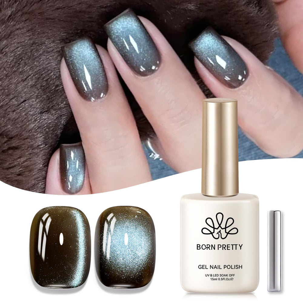born pretty manicure on desk with lamp and tools illustrating at-home salon setup