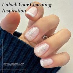 Born Pretty gradient nails illustrating layering and delicate pearly effect