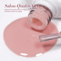Born Pretty nails in use lifestyle shot on model showing soft nude look benefit: wearable elegance