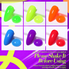 Born Pretty color swatch fan revealing true neon hues for accurate shade selection
