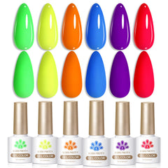Born Pretty neon set front packaging showing six vibrant bottles and gifting appeal