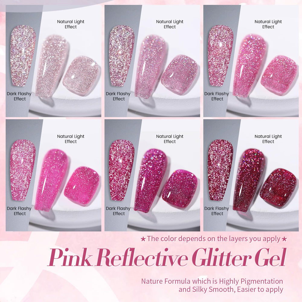 Born Pretty open pots revealing glitter texture and benefit of visible sparkle