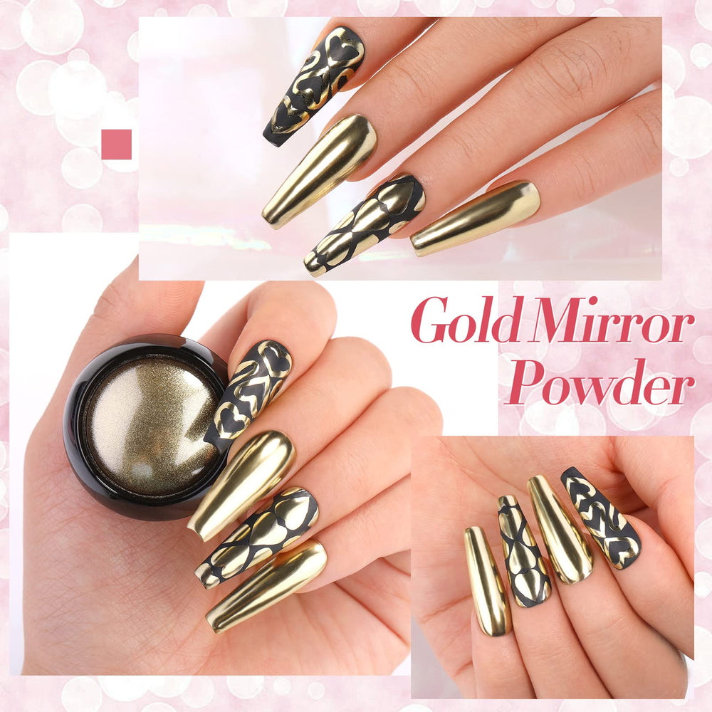 Born Pretty pink holographic powder sparkle showing multi-dimensional shimmer