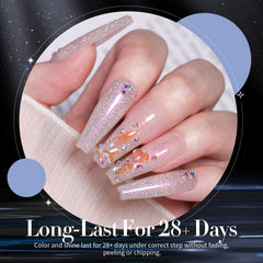 Born Pretty rose gold glitter close-up showing fine shimmer and depth