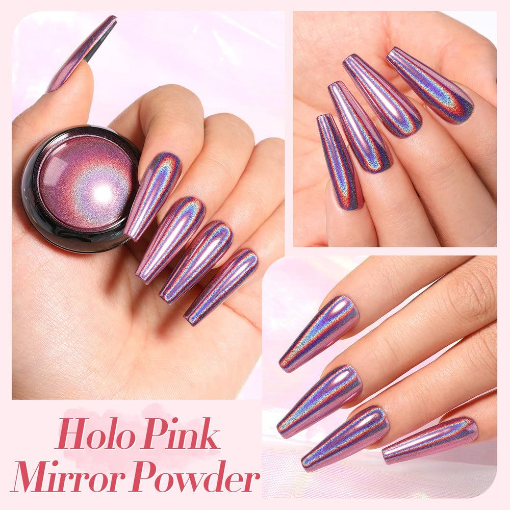 Born Pretty rose gold pigment detail demonstrating warm metallic color payoff