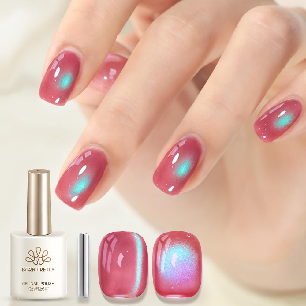 Born Pretty 15ml bottle beside a coin for scale to show travel-friendly size benefit