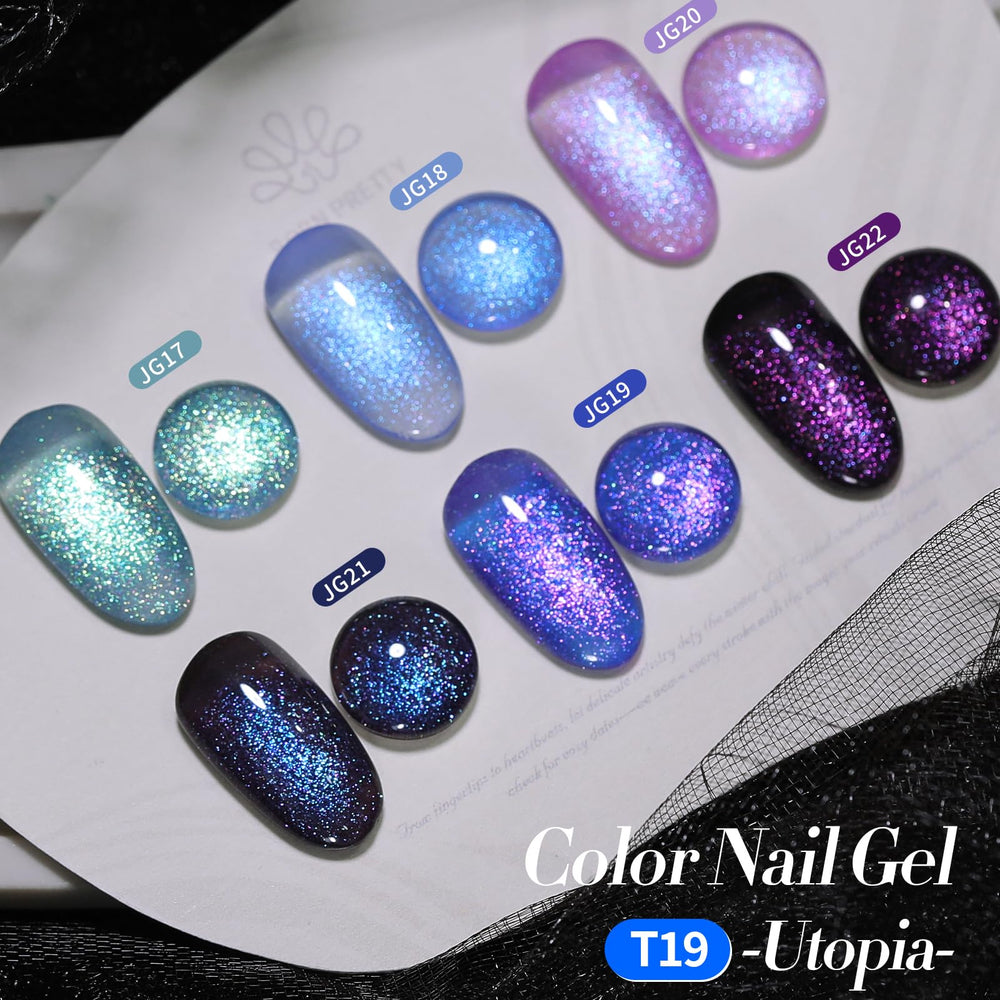 Born Pretty close-up of ice holographic shade showing reflective shift and sparkle