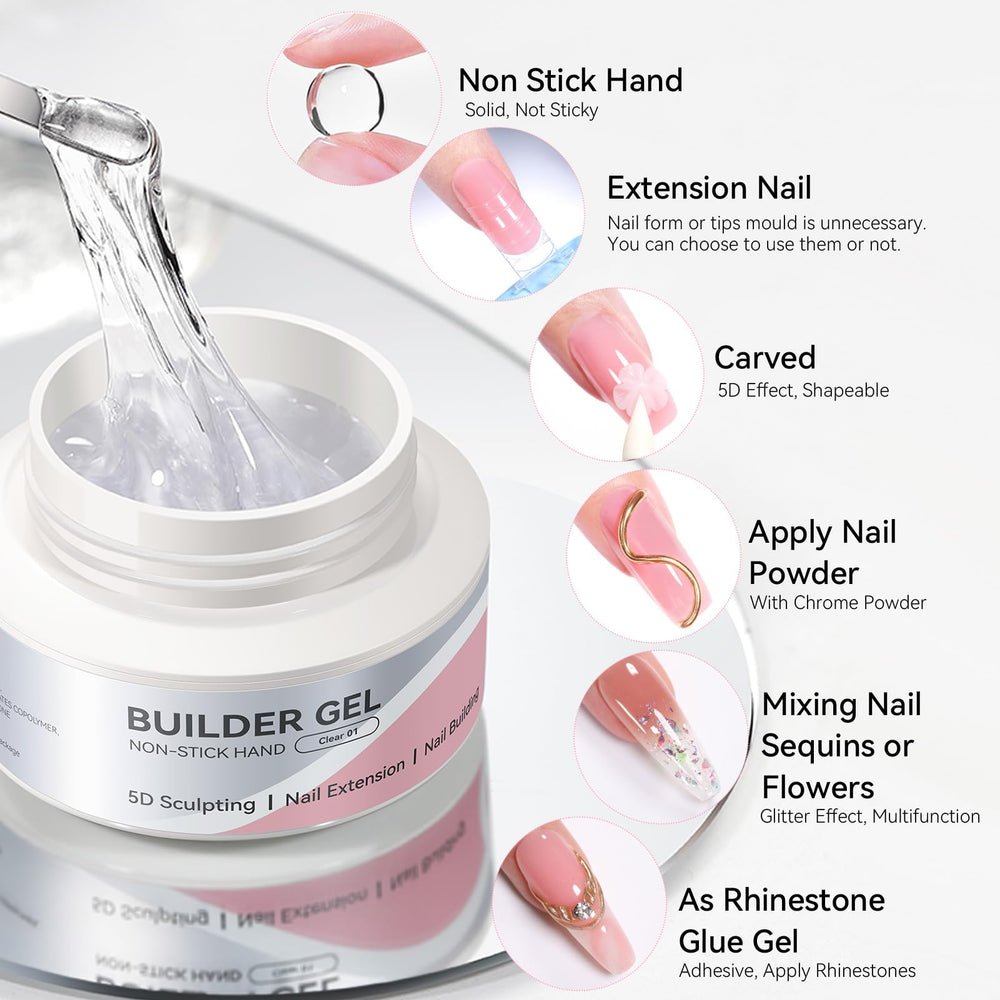Born Pretty solid builder gel close-up texture showing moldable consistency for shaping