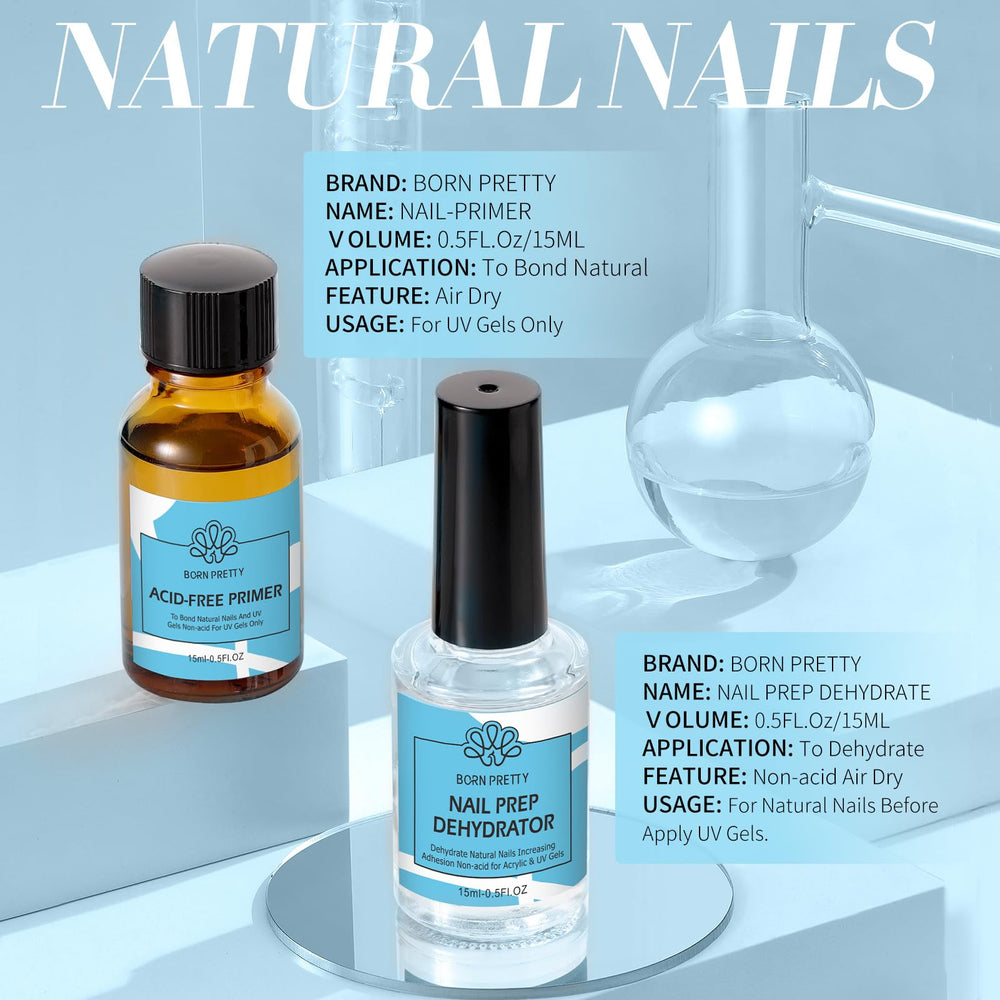 Born Pretty technician applying primer to client hands for safer, long-lasting nails