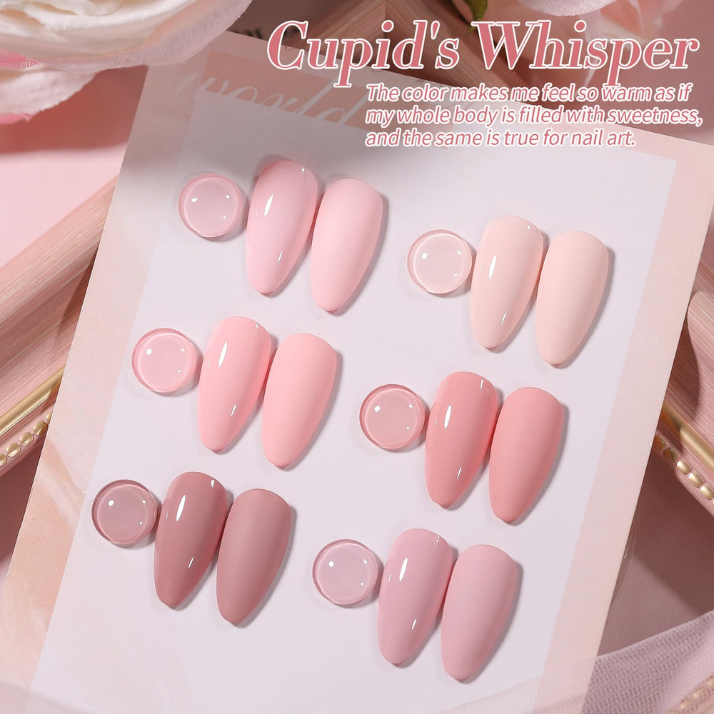 Born Pretty swatch wheel with six pink tones for quick color comparison when choosing