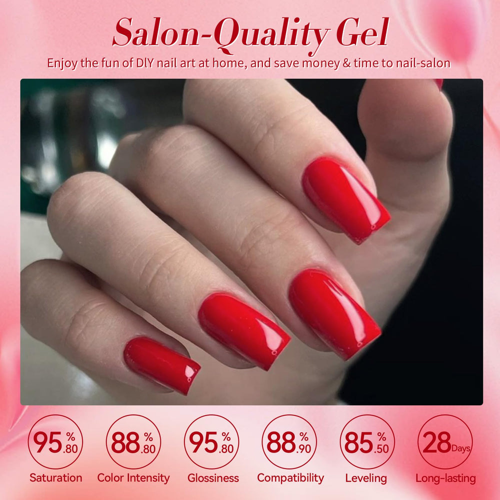 Born Pretty color swatch fan showing each red tone for easy selection