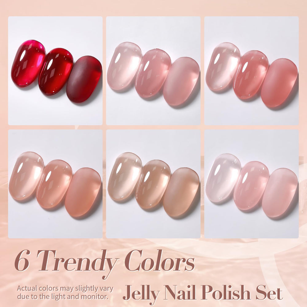 Born Pretty swatch fan displaying six sheer colors for layering ideas