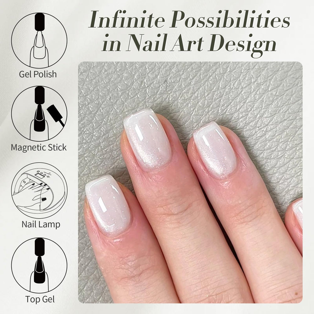 Born Pretty swatch on nail wheel showing color range and magnetic stripe effect