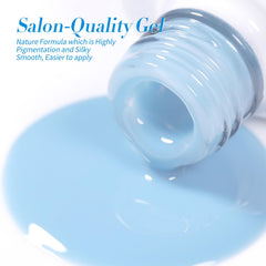 Born Pretty swatches from light to dark blue demonstrating color versatility